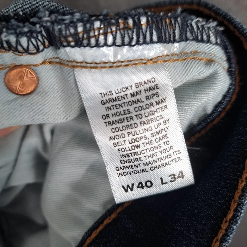 Lucky Brand 410 Athletic Slim Jeans Mens 40x34 (Fits 42x34) Stretch Denim